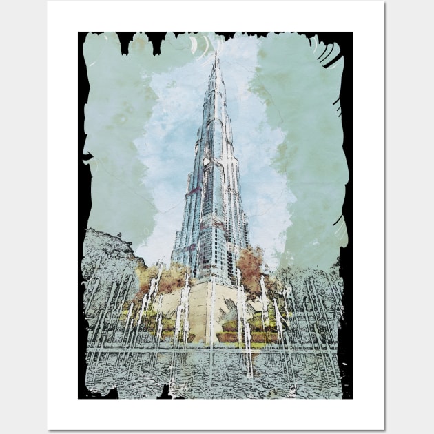 Burj Khalifa Wall Art by KMSbyZet